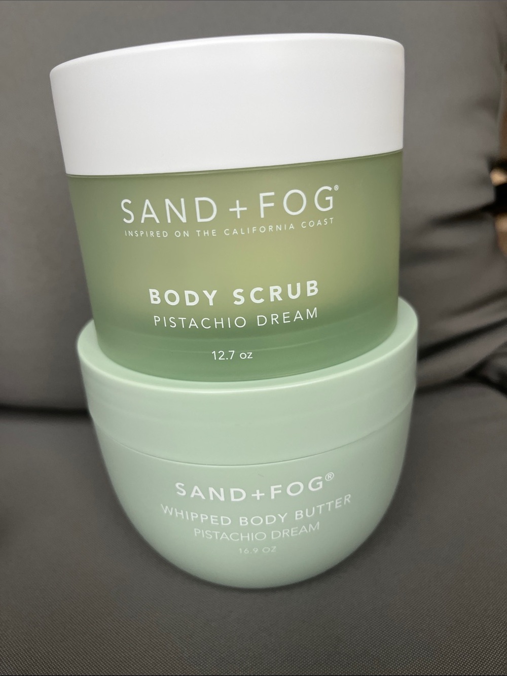 Sand + Fog Pistachio Dream Body Scrub & Whipped Body Butter - Large Size